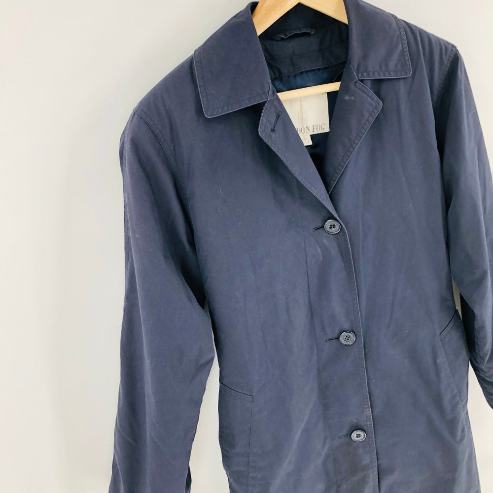 London Fog Petite Button Down Trench Coat - Picture 5 of 13